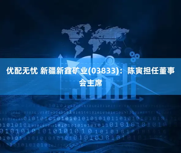 优配无忧 新疆新鑫矿业(03833)：陈寅担任董事会主席